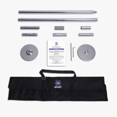 Sport static only chrome X Pole dancing pole static only portable removable pole