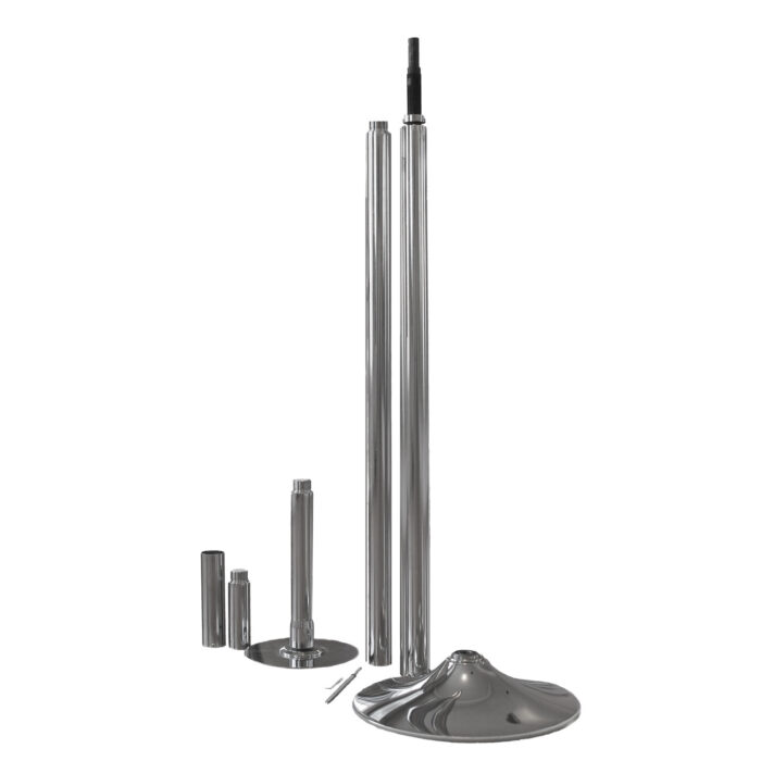 chrome portable removable spinning and static dance pole kit for home or studio