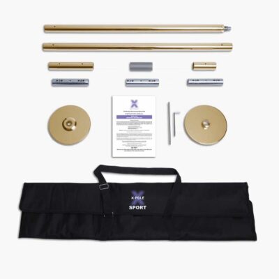 Sport Static Only titanium gold removable portable dance pole X Pole