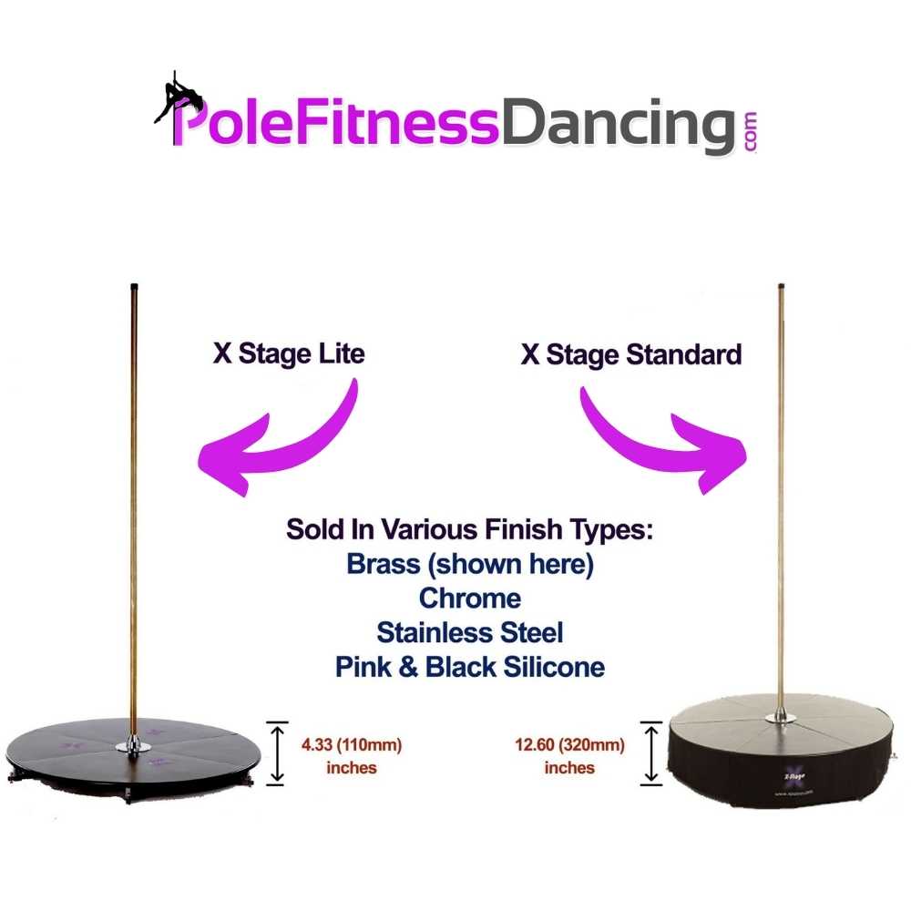 Barra de Pole Dance Xpole Xpert Pro Silicone Negro 45mm X-LOCK 