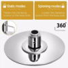 chrome pole dancing pole base 360 degree rotation static and spinning modes lock key non skid