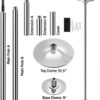 chrome pro quality affordable professional dancing pole kit with part definitions starter