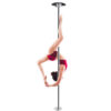 pole dancer in red on pfd pro quality fitness stripper dance pole chrome spinning portable removable static 45mm home kit