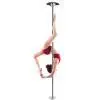 pole dancer in red on pfd pro quality fitness stripper dance pole chrome spinning portable removable static 45mm home kit