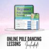 pole fitness dancing lessons onine for beginners included in home dance kit