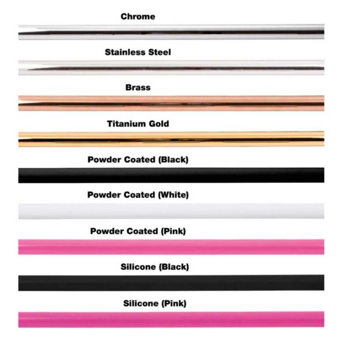 x pole dancing pole various color finish type options for dance for sale pink chrome black gold brass stainless steel black white