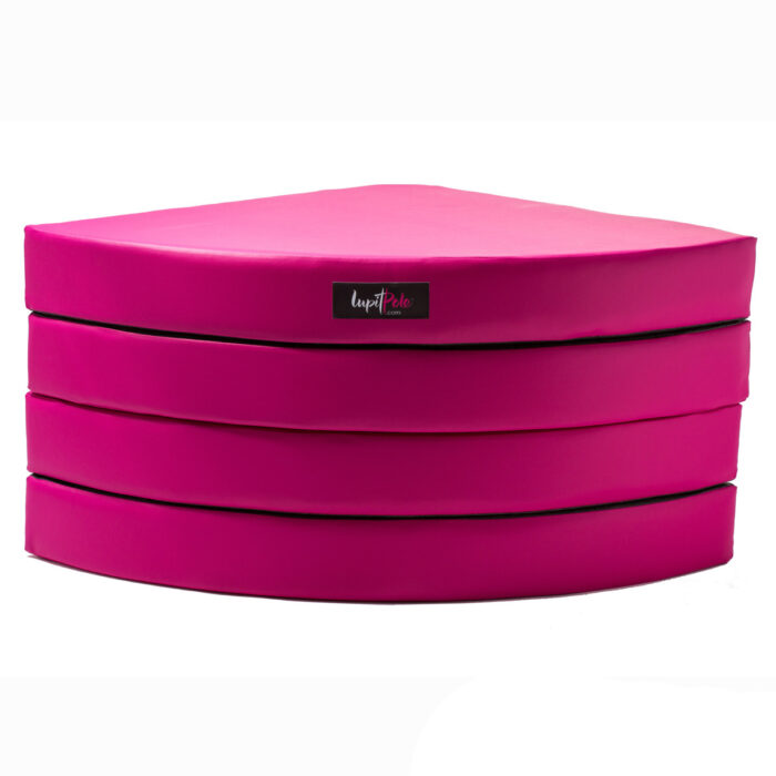 Lupit pink foldable portable round pole dancing crash mat pad dancing fitness gymnastics aerial