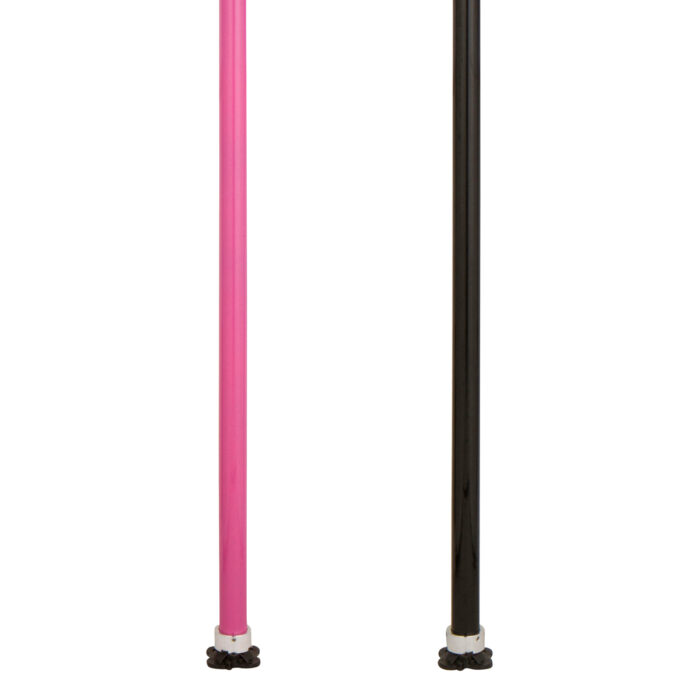 Lil Mynx Rotator spinning static pink and black powder coated colored dance fitness stripper pole