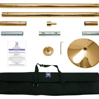 x pole x pert brass portable dance pole
