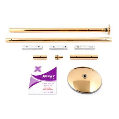 X-Pole XPert Pro PX model titanium gold dance stripper pole kit portable spinning static home