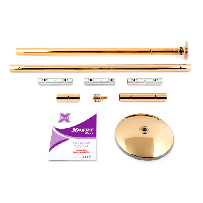 X-Pole XPert Pro PX model titanium gold dance stripper pole kit portable spinning static home