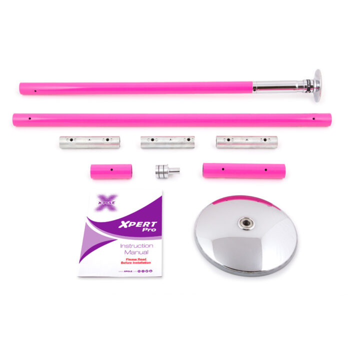 X-Pole XPert Pro PX model pink powder coated dance stripper pole kit portable spinning static home