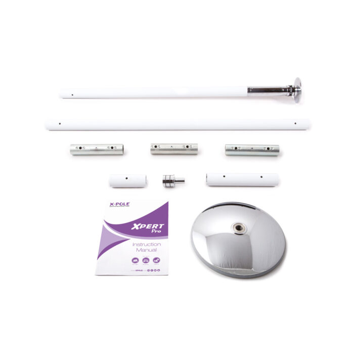 X-Pole XPert Pro PX model white powder coated dance stripper pole kit portable spinning static home