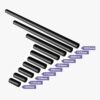 black powder coated XPert Xpole extensions