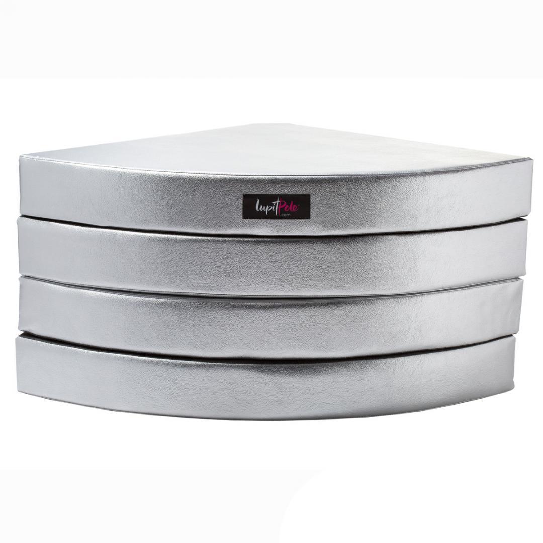 Lupit Premium Round Silver Pole Dance Crash Mats Pole Fitness Dancing