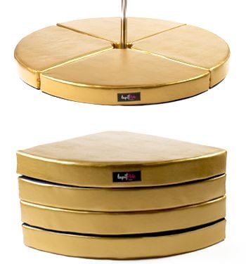 round pole dancing crash mat gold