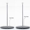 2 black pole mats around 2 black powder coated poles