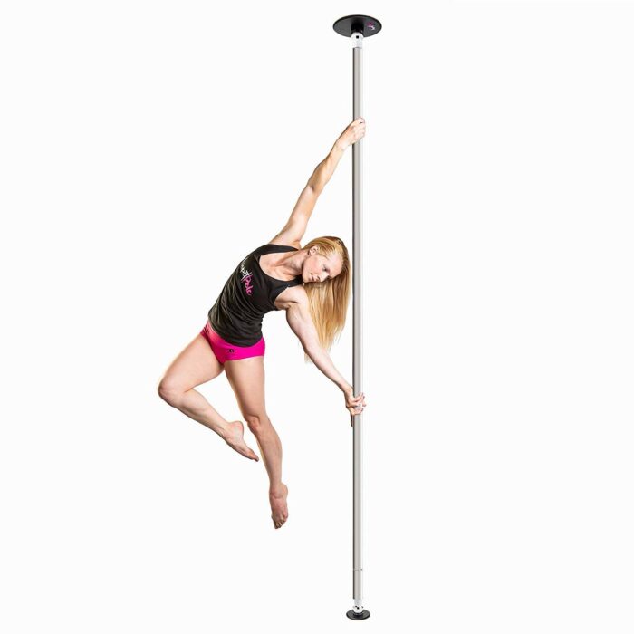 lupit classic stainless steel chrome spinning portable dance pole 2