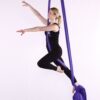 X Pole Purple aerial silks flying