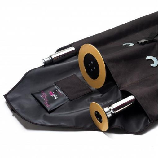 lupit dance pole carry bag case edge view with pole grip pocket