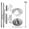 chrome 45mm spinning removable dancing pole home dance fitness exercise full stainless steel complete kit