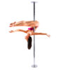 FLAT DOME chrome 45mm adjustable spinning removable pole dancing pole kit for stripper dance fitness home use kit