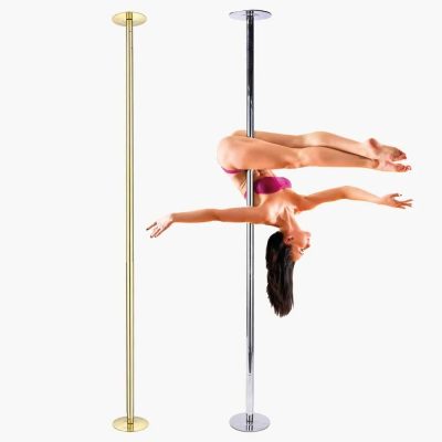 FLAT-DOME-chrome-gold-and-rainbow-45mm-adjustable-spinning-removable-pole-dancing-pole-kit-for-stripper-dance-fitness-home-use-kit 2