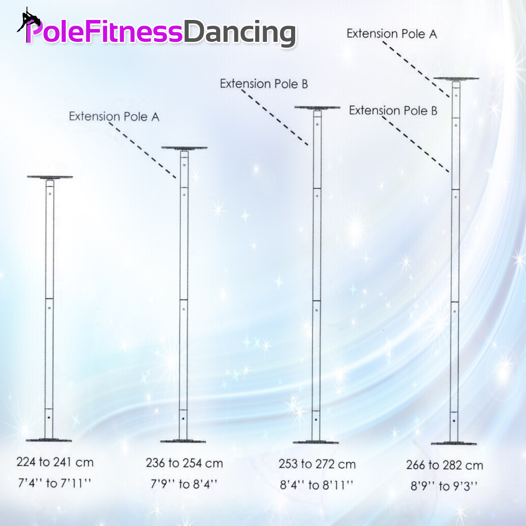Chrome Portable Removable Dance Pole Home Kit Video Lessons Pole