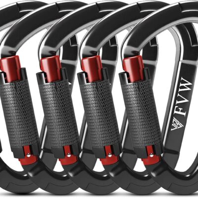 D-shaped 25NK carabiner aerial silks fly pole yoga hammock rigging