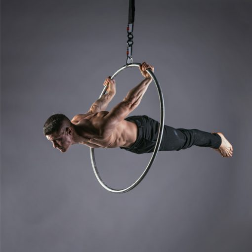 A man on a Lupit Lyra Hoop