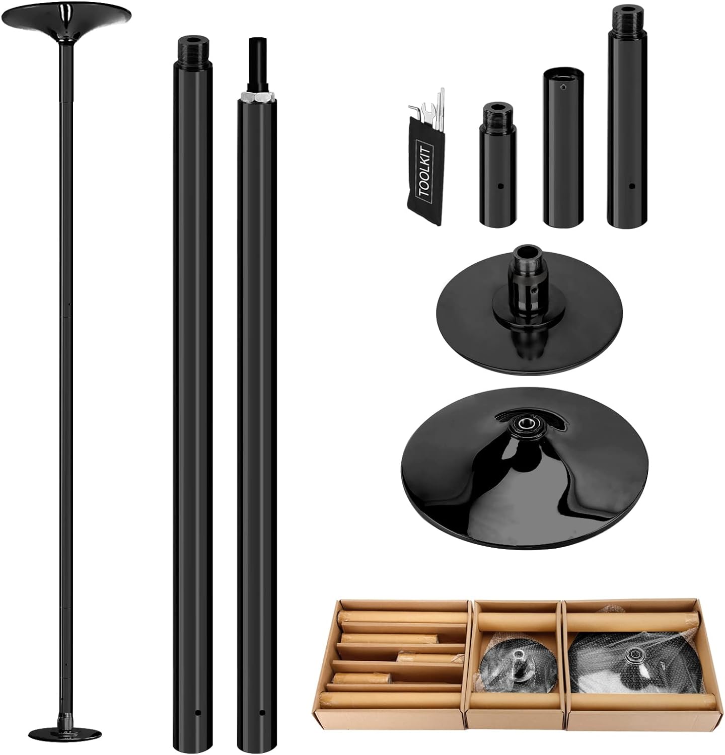 Pro Quality Powder Coated Dancing Pole & Video Lessons, Portable Removable  Kit