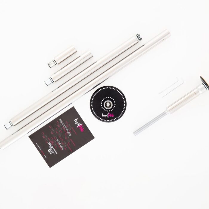 Lupit Classic G2 powder coated black diamond pole dancing pole spinning static home portable kit