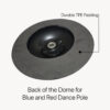 black pole dancing pole dome with TPE padding to protect the ceiling.