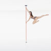 Lupit Desert Flower Peach colored powder coated pole dancing pole for home studio fitness professional dancer on pole