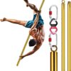 gold hanging fly pole dancing pole for home studio fitness with rigging kit