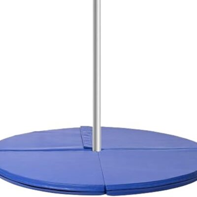 blue pole dancing pole crash mat round