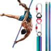 rainbow hanging fly pole dancing pole for home studio fitness with rigging kit