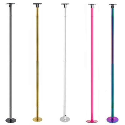 black chrome gold pink rainblow chrome silver yah chrome gold standard pro quality pole dancing pole for home stripper fitness dance club party removable portable spinning static
