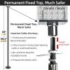 chrome permanent mount view spinning static pole dancing pole removable stripper club fitness dance use