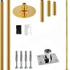 gold permanent spinning static pole dancing pole removable stripper club fitness dance use