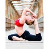 dragonfly pole fitness stripper bra top red dancer