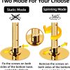 gold spin static view 360 degrees permanent spinning static pole dancing pole removable stripper club fitness dance use