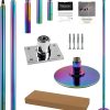 rainbow permanent spinning static pole dancing pole removable stripper club fitness dance use