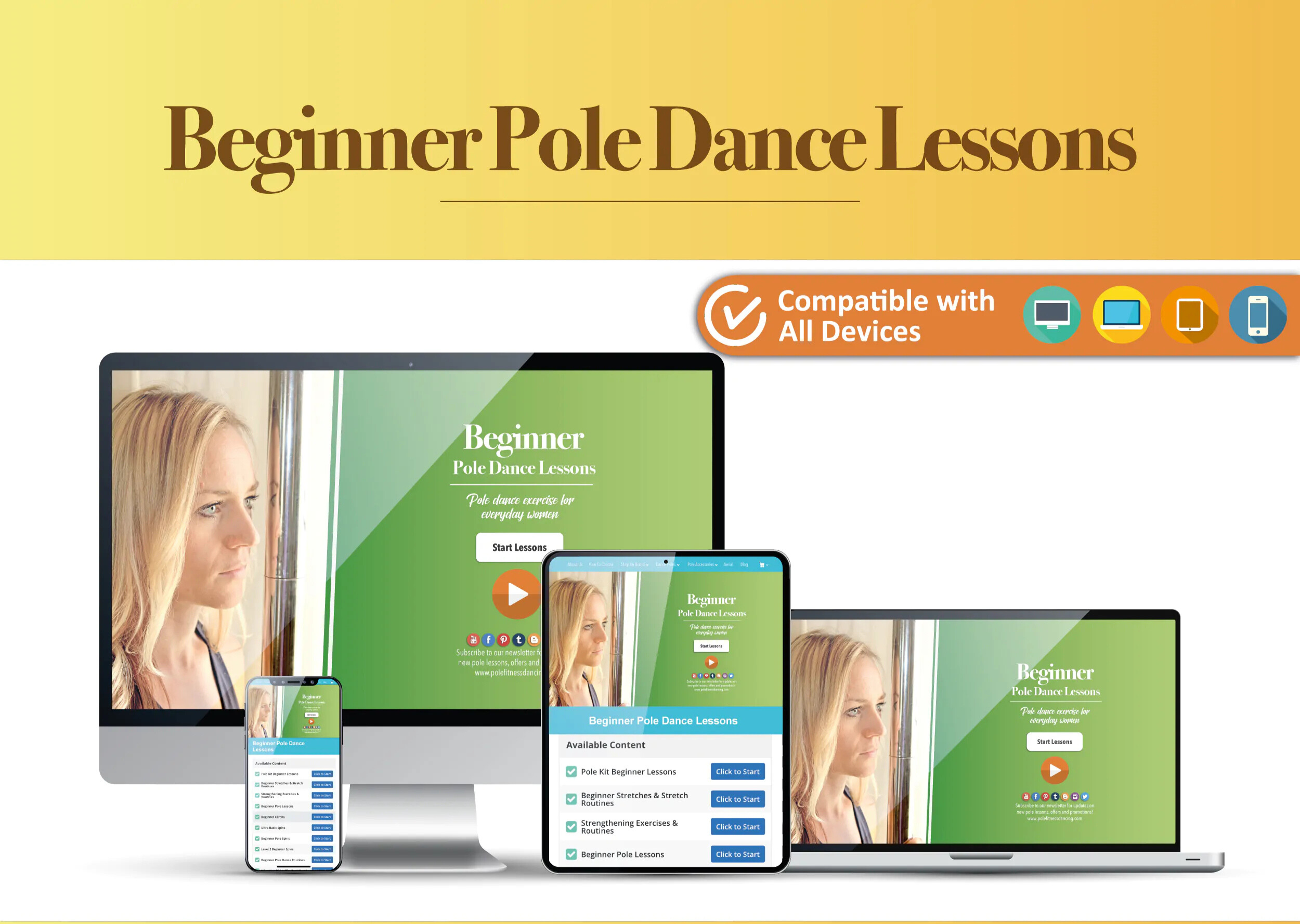 Pole Dancing lessons online ultra beginners course